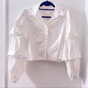 Club Monaco white blouse